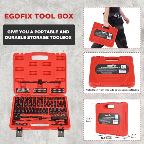 90PCS 1/4" Drive Impact Socket Set Metric 4-15mm and Standard SAE Size (5/32"-9/16"), with 72-Teeth Ratchet, Screwdriver Bit Set, Mechanics Tool Kit for Home Use and Automotive Repair - color: 1/4-90pcs