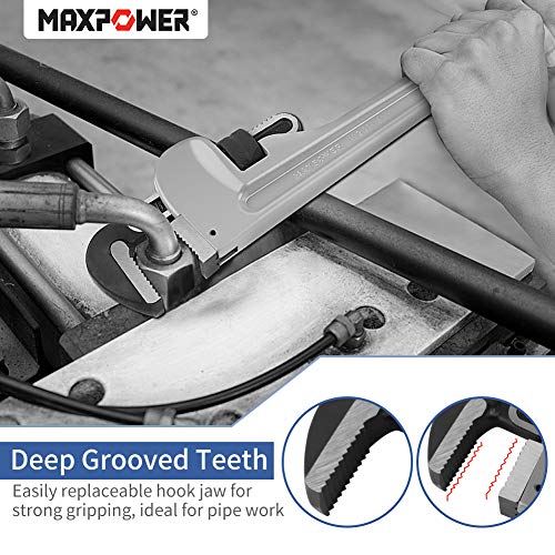 MAXPOWER 24 inch Pipe Wrench, 3 inch Jaw Opening - size: 24-inch, style: Straight Pipe Wrench