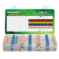 50 Values Metal Film Resistor Kit,1/2W 1% High Precision Axial Lead Resistors, Resistor Assortment with Storage Box for DIY Projects,Electronic Repair Circuit (1/2W-50Values-1000PCS, Metal) - style: 1/2W-50Values-1000PCS