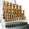 29Pcs(1/16"-1/2") Cobalt Left Hand Drill Bit Set Jobber Length - size: 29pcs Left Hand, 1/16"-1/2"