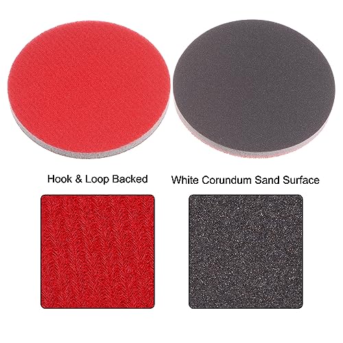 uxcell 40pcs 3 Inch Sanding Sponge Set 1200 Grit 2000 Grit Hook and Loop Sanding Disc Wet/Dry Polishing for Car Wood Drywall Metal (20pcs of Each Grit) - size: 1200 Grit 2000 Grit