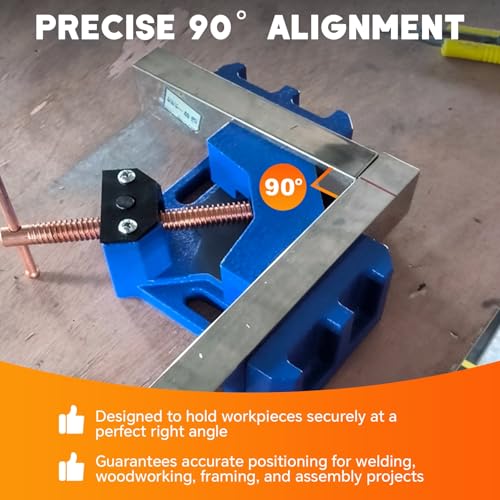 2 Pack Cast Iron Welders Angle Clamp Two Axis 90 Degrees