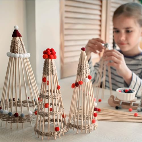ONUPGO 6 PCS Dowel Rods Wood Sticks 1" X 12" Wooden Dowel Rods for Craft Round Natural Wood Crafts Unfinished Hardwood Sticks for Arts,DIY, Tiered Cake Support and Wedding Ribbon Wands - size: 1"x12"Dowels-6 PCS