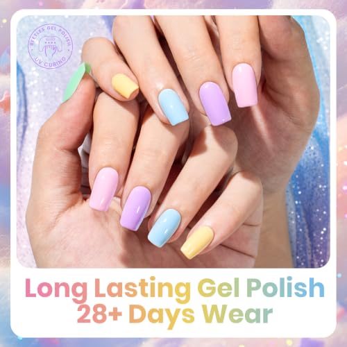 Beetles Pastel Gel Nail Polish, 6 Colors Macaron Pastel Gel Polish Set - color: D - Creme | Candy Land