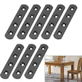 Sumnacon 8Pcs Stainless Steel Flat Plates - 4 Inch Heavy Duty Mending Plate Straight Corner Brace Brackets Connector Furniture Repair Fixing Joint with Screws, Black - size: 4 Inch Black