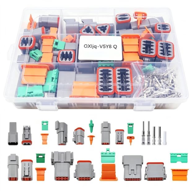 12 sets Deutsch Connector, 2 3 4 6 8 12 Pin Deutsch DT Connectors - style: 12 sets 2/3/4/6/8/12 Pin