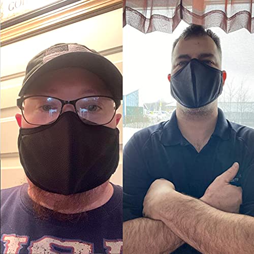 comfso Black Cloth Face Masks for Adults Washable Fabric XL Large Reusable - style: Extra Large/XL for Big Face Women/Men