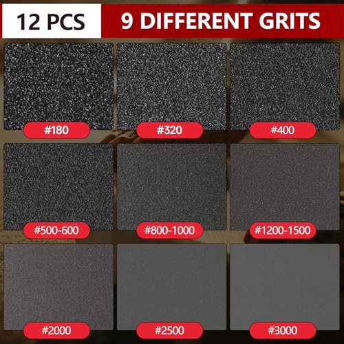 Shinboc 12 PCS 6 Inch Sanding Sponge 180 Grit, Bowling Ball Sanding Pads - color: 180grit, size: 6 Inch 12Pcs