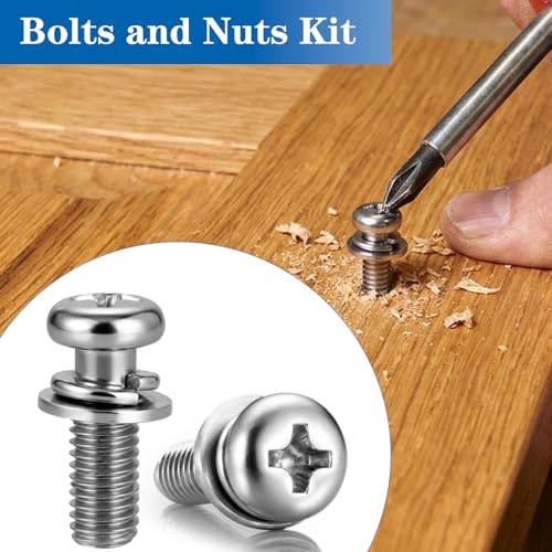 970PCS Machine Screws Assortment Kit Phillips Pan Head 304 SS M2-M5 - size: SS M2M2.5M3M4M5 970PCS