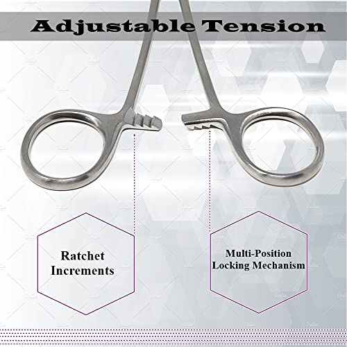 Mayo Hegar Needle Holder Driver with Cross Serrated Jaws Made of Stainless Steel Comes in Multi Position Locking Mechanism Clamping Pliers (5.5 Inch) - size: 5.5 Inch