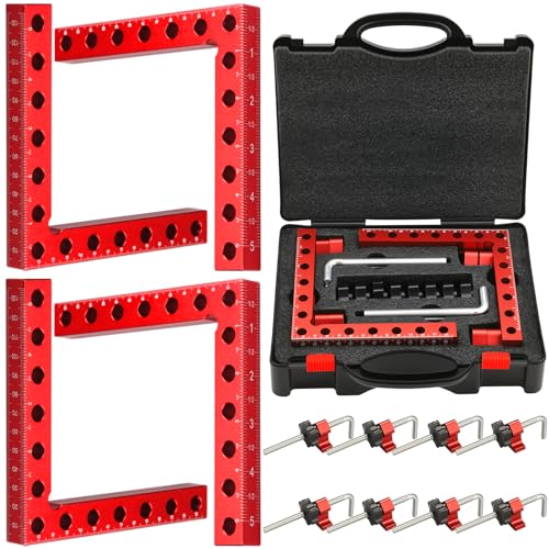 4 Pack 5.5" 90 Degree Corner Clamps for Woodworking with Box