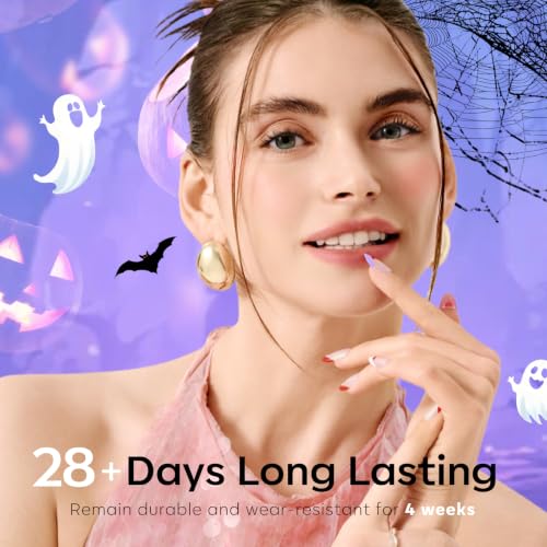 modelones Halloween Gel Nail Polish Set, Glow in the Dark 6 Colors - color: A A A1 Halloween Midnight Glow Collection