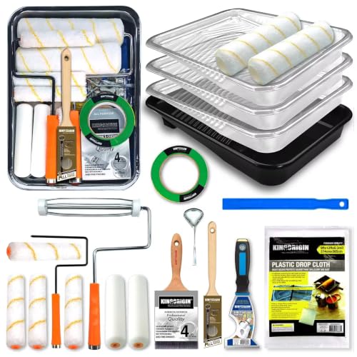 20 Pcs Paint Roller Kit with Paint Roller Covers 9-inch & 6-inch - color: 20 Pack, 9" & 6" roller