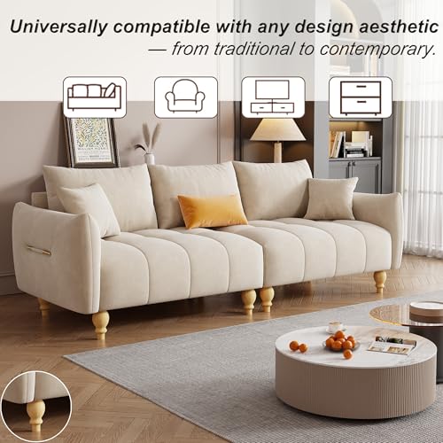 6 Inch Wood Furniture Legs Set of 4 Heavy Duty,Solid Furniture Feet Replacement for Cabinet,Dreeser,Table,Chair,Ottoman - Wooden Couch Legs Sofa Legs - color: Natural, size: 6 Inch