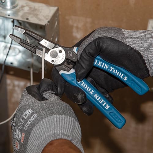 Klein Tools K12065CR Wire Stripper / Cutter / Crimper Tool, Made in USA, for Cutting, Stripping, Crimping, Twisting (8-18 AWG solid, 10-20 AWG stranded)