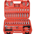 Egofine 1/4”Drive Socket Ratchet Wrench Set,101 PCS Metric(4-14mm),SAE(5/32-9/16”),with 72-Teeth Ratchet Wrench,Bit Socket Set,Extension Bar,Allen wrench for Auto Repair and Household - style: 1/4" 101 PCS with 72 Teeth Ratchet