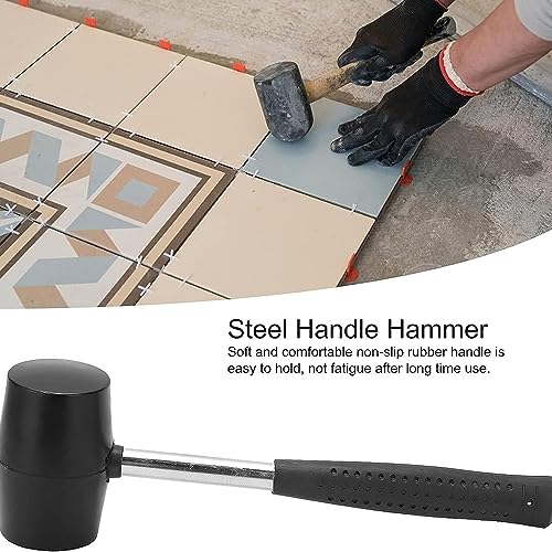 Rubber Mallet 300g Stainless Steel Tube Rubber Handle DIY Hand Tools
