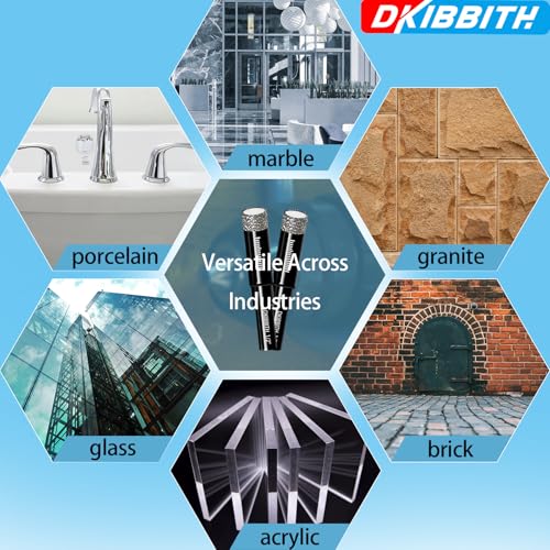 Dry Diamond Drill Bits Set, 5 Pcs Tile Drill Bits for Porcelain, Ceramic, Granite, Marble, Stone, Glass Hard Materials, Round Shank 1/4", 5/16", 3/8", 1/2" Drill Bits, with Storage Case - size: 5 Pcs Diamond Bits