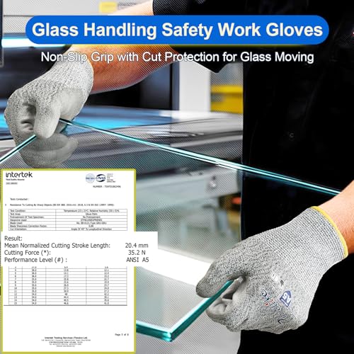 Dowellife Cut Resistant Work Gloves for Men & Women - ANSI A5 & EN388 Level 4, Breathable PU Coated, Grey Non-Marking - for Gardening, Fishing, Automotive, Construction, Wood Carving (Medium, Grey) - size: Medium (Pack of 2)