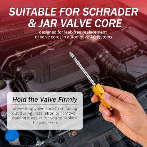 31PCS R134a Valve Core Removal Tool Kit for HVAC A/C, Fits Schrader & JRA