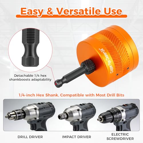 1/2" & 3/4" &1”Copper Pipe Cleaner Set for Drill with 1/4" Hex Shank | 2 Pipe Cleaning Brushes & 6 Exchange Blades & 1 Rod 3 Copper Metal Pipe Brushes Kit Plumbing Tools for Rust Stains Paint - size: 1/2" + 3/4"+1"