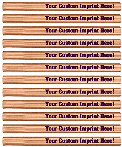 Express Pencils Royal Blue Custom Carpenter Pencil Personalized imprinted with your Name, Logo or Message - Pack of 12 (Royal Blue) - color: Royal Blue