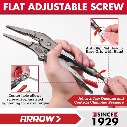 ARROW 7-piece Locking Pliers Set, Chromium-Molybdenum Vice Grips - style: 7-piece