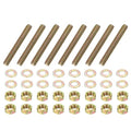 PATIKIL 5/16" x 2-1/4" Color Zinc Fully All Thread Rod, 8 Pcs Carbon Steel Long Threaded Screw Stud Bolts for Furniture Garden Mounting Assembly Fastening - size: 5/16" x 2-1/4"