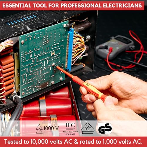 1000V Insulated Electrician Tool Bundle – 50-Piece Electrical Tool Kit with Rolling Tool Case + 6-Piece Precision Insulated Screwdriver Set | VDE/GS Certified | IEC 60900 Electrical Hand Tools