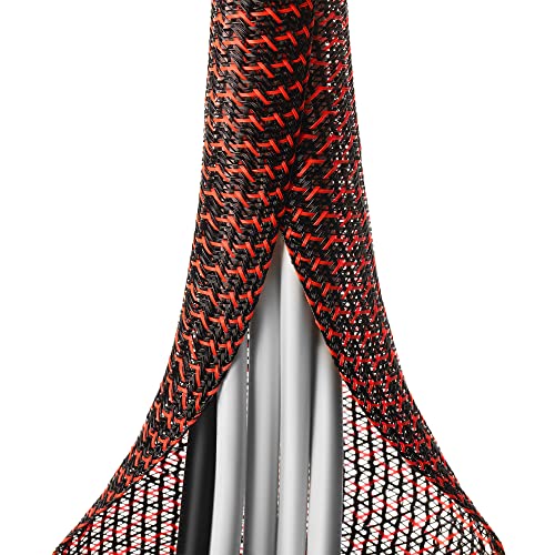 ZhiYo Cable Sleeve, 6.6ft - 4/5 inch, Black - Red - color: Black-Red, size: 6.6ft, 4/5''