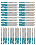 50pcs Jigsaw Blades T101B for Wood - Straight Cut, 10TPI T-Shank Jigsaw Blades - size: T101B