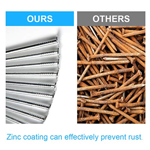 376PCS Galvanized Nails Kit with Storage Box, 6 Sizes for Hanging Pictures - style: 376pcs Galvanized