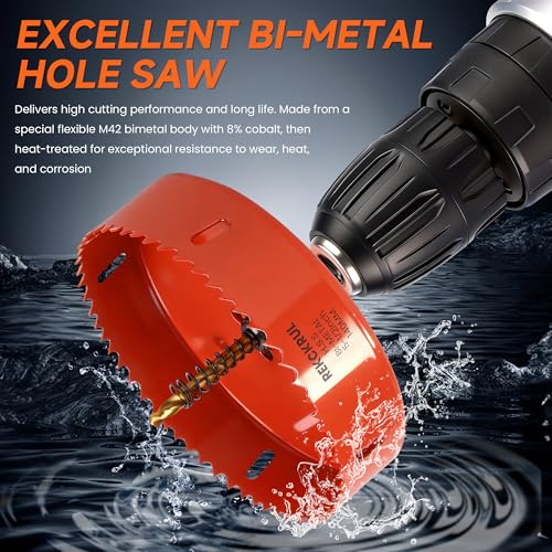 (105mm | 4-1/8 Inch) HSS M42 with 8% Cobalt Bi-Metal Hole Saw - size: 105mm | 4-1/8 Inch
