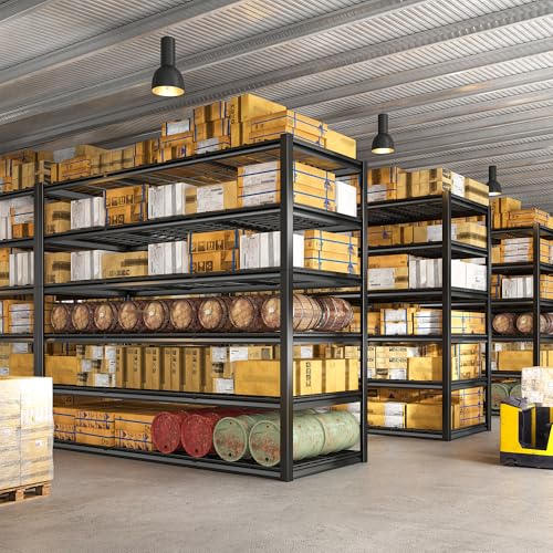 REIBII 60" W Heavy Duty Garage Shelving,6 Tier Metal Shelving Units - size: 6-Tier, 60"W x23"D x84"H