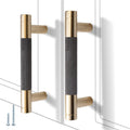 12 Pack 3 Inch 76 mm Knurled Cabinet Handles Cabinet Pulls Aluminum Handles Pulls Gold and Grey Oxidation Finish with Diamond Pattern 4" Length (3" Hole Center) - color: Gold and Grey, size: 3 Inch