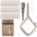 34 Pcs 2.2in Windproof Ceiling Hooks for Plants & Lights - color: Rose Gold, size: 34Pcs