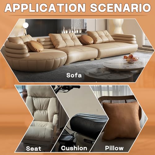 Leather Repair Patch, Leather Repair Tape for Furniture Beige White - color: Beige White, size: Litchi Grain 4 x 63 In