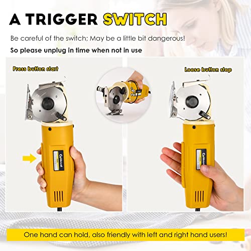 Electric Rotary Fabric Carpet Cutter heavy duty 1"Cutting Thickness 110V