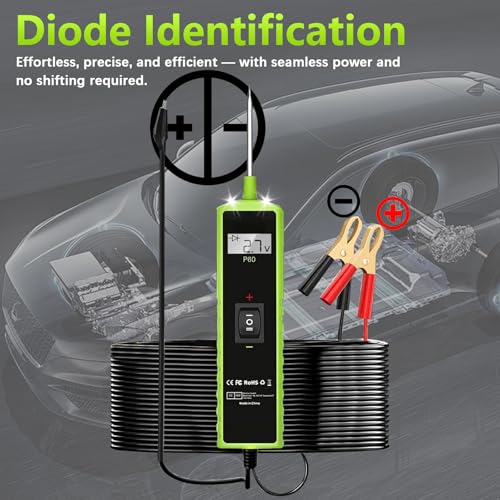 Topdiag P60 Automotive Power Circuit Probe Tester, 12-24V Power Circuit Probe Kit, Short Circuit Automobile Finder，AC/DC Voltage Tester, Component Activation Tool - style: P60