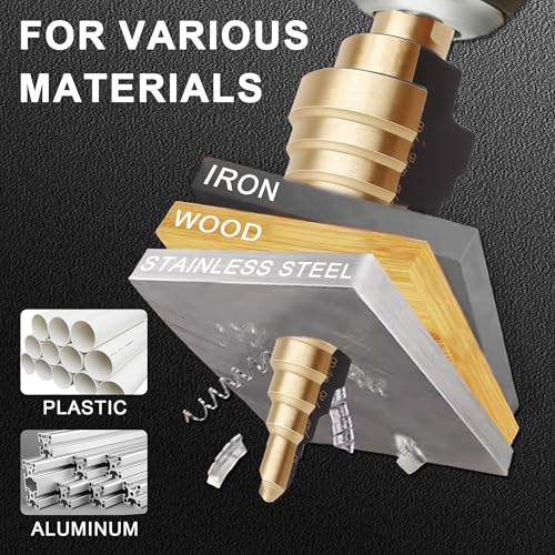 Step Drill Bit Set 5Pcs, HSS Step Drill Bits 50 Sizes - style: 5PC