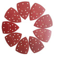 100 PCS Mouse Detail Sander Sandpaper 11 Holes, 80 Grit Hook and Loop Mouse Sanding Sheets Aluminum 0xide Mouse Sanding Pads 11 Holes Triangular Sanding Paper for Detail Mouse Sander - size: 11 Holes-80 Grit