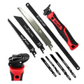 8-In-1 Multi Blades Hand Saw, Drywall, Hacksaw, Jab Saw & Wood Cutter Tool - color: Red