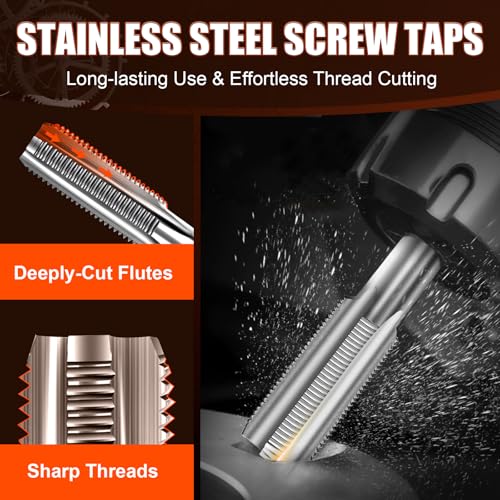 320PCS Helicoil Thread Repair Kit, Metric & SAE Heli Coil Insert Set - size: Metric&Sea320pc