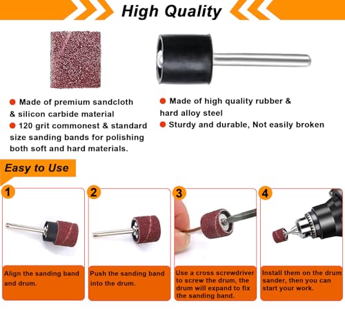 Tungsten Carbide Burr, Sanding Drums & Cutting Wheel Set, 195 Pcs - size: 195 Pcs