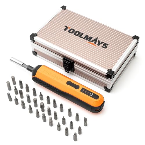 Electric Screwdriver Kit, 4V Cordless, Rechargeable