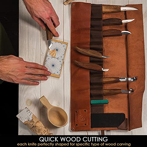BeaverCraft Deluxe Wood Carving Kit S18X - Chisels Set, Wood Carving Tools SC05