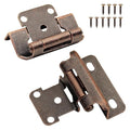 8 Pack (4 Pairs) 1/2 Inch Overlay Partial Wrap Hinges Oil Rubbed Bronze - color: Oil Rubbed Bronze, size: 8 Pack (4 Pairs)