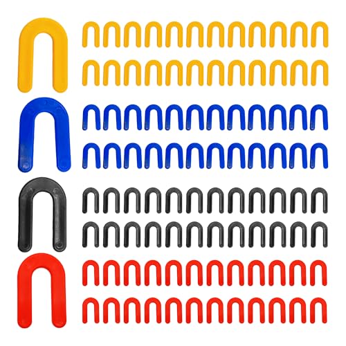 100PCS Horseshoe Tile Spacers, U-Shape Plastic Structural Shims for Tile Leveling System, Yellow Tile Leveling Clips for Ceramic Floor and Wall Installation(4 Sizes) - size: 4 Sizes