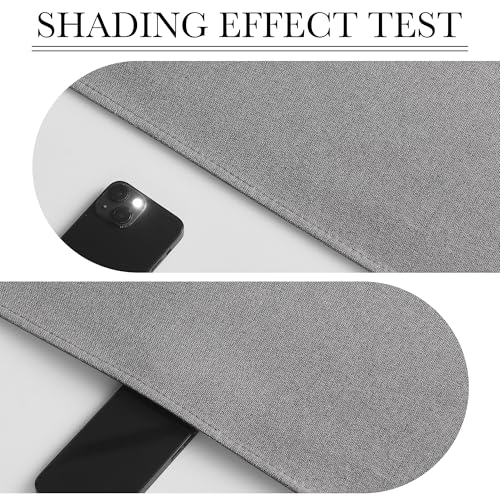 RYB HOME 100% Blackout Classroom Door Window Cover, Sidelight Curtains - color: Grey, size: 12"W x 40"L (Pack of 1)