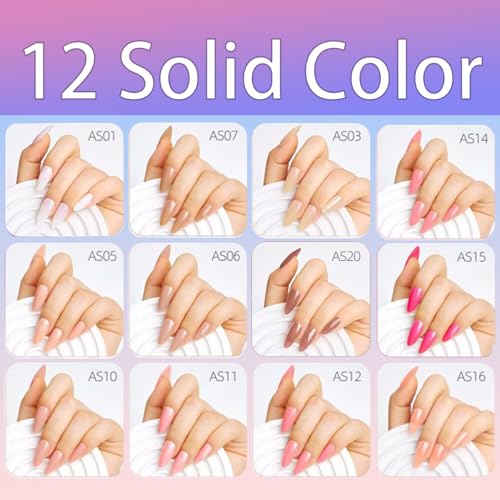 12 Color Press on Nails Medium Almond Fake Nails White Nude Pink False Nails Kit Glossy Reusable Full Cover Artificial Acrylic Stick on Nail for Women Girls Manicure 288Pcs - color: Style-26